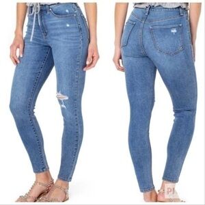 Rachel Roy Jeans High Rise Distressed Skinny Ankle Size 8/29 Light Wash EUC
